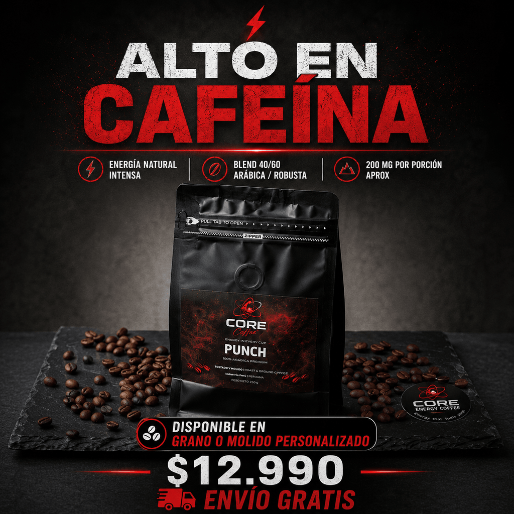Café Energético Alto en Cafeína PUNCH 250g